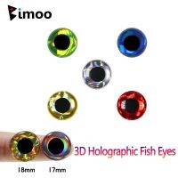 hot【DT】⊕  Bimoo 100pcs Holographic Eyes Saltwater Streamer Flies Tying Material Jigs Dolls Fishing Jig Bait Making