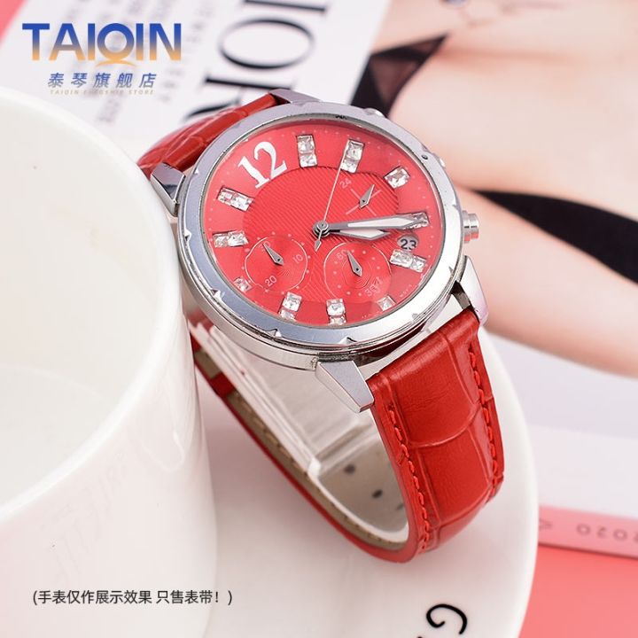 suitable-for-casio-sheen-series-shn-5010-she-5020-womens-watch-red-leather-strap-18mm