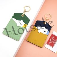 【hot sale】 ❒♣▥ B11 Cartoon animal keychain PU pendant ID card holder