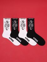 【jw】✹✘  funny man Skateboard street gothic Men‘s Socks hiphop with print Fashion basketball long