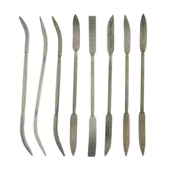 Wood Needle File Set Specialshaped Assorted File 4.5x190mm 8pcs For