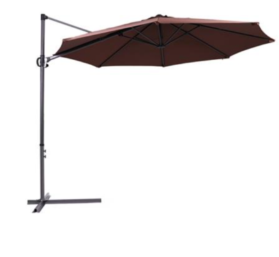 Parasol outdoor , L shape, adjustable parasol with base, for garden or patio size 300x300x250 cm.