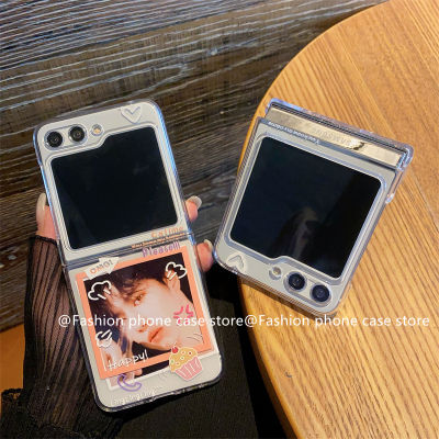 เคสโทรศัพท์ Samsung Galaxy Z Flip5 Fold5 Flip4 Fold4 Flip3 Fold3 5G เคสนิ่มกันกระแทกปลอกซิลิโคนการ์ตูนหมีกรอบรูป Phone Case เคส Samsung ZFlip5 ZFold5 2023