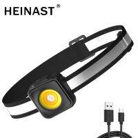 New COB Bright Headlight USB C Rechargeable Headlamp 3Mode Lighting Red Light Portable Long Range Floodlight for Fishing Running