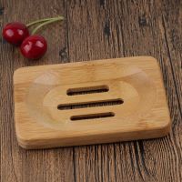 PMJIQJ Holder Bathroom Box Shower Bamboo Container Soap Rack Natural Plate Wooden