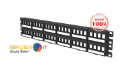 PANDUIT NetKey® Patch Panel, Front Access, Flat, 48-Port, Black, Labels NKFPL48 รับประกันของแท้ 100%