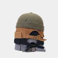 ปรับไม่มี Visor สีทึบ Hip-Hop ผู้ชาย Beret ฤดูใบไม้ผลิฤดูร้อน Brimless แฟชั่น Unisex Beanie Skull Cap