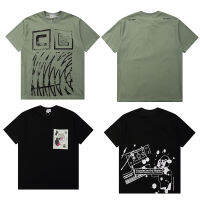 Cavempt.ce T เสื้อ Vintage Illusion Figure Splash Ink พิมพ์ Patch Tee ผู้ชายผู้หญิง Streetwear หลวมแขนสั้น