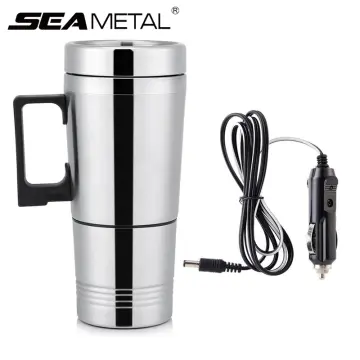 Car Heating Cup Temperature Thermos Cup Stainless Steel Travel Mug Smart  Car Insulation Coffee Milk Portable Kettle Mug Heater