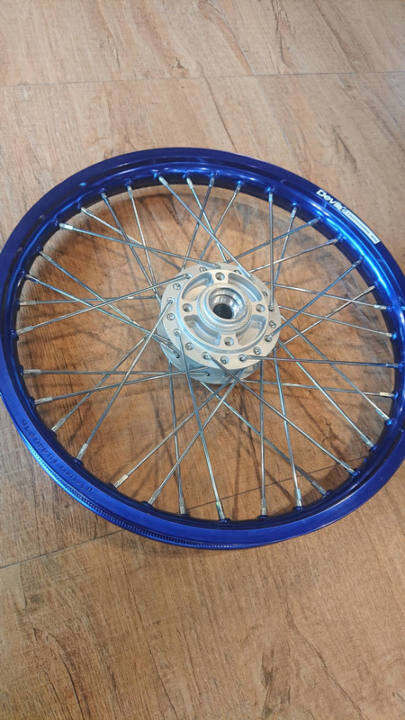 ล้อน้ำเงินขอบเรียบ1-40x2-ดุมเดิมสีบรอนซ์-ใส่-w125r-x-s-รุ่นมีเฟืองไมล์