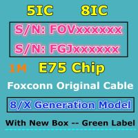 100pcs/lot Original 5IC 8IC E75 Foxconn Cable 1m 3ft Data Sync Charging Cable For Phone 11 Pro Max XS XR 7 8 6S Plus USB Cable