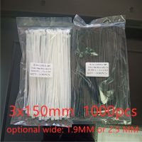 1000Pcs/pack 3*150mm High Quality width 1.9or2.5 Black Color Factory Standard Self-locking Plastic Nylon Cable Ties Wire Zip Tie