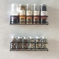 【CC】 Drain Rack Organizer Punch-free Spices Multipurpose Accessories Set Metal Storage Shelf