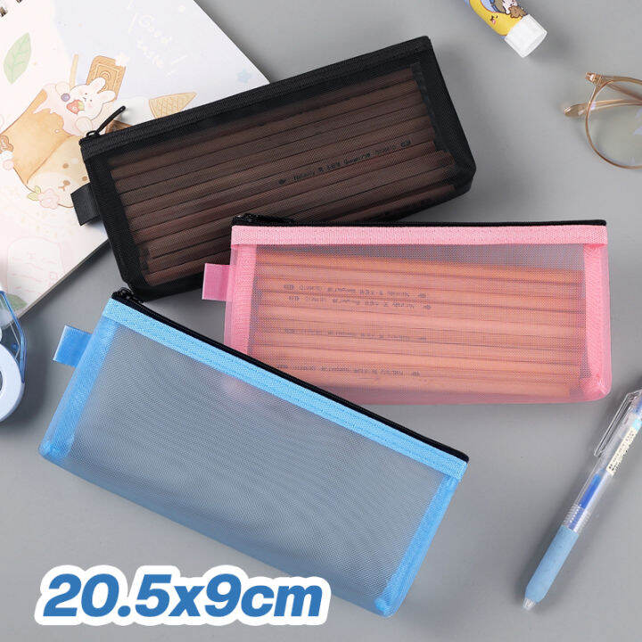 Nylon Mesh Pencil Bag Pencil Pouch Pencil Case Pen Case Pouch Mesh Pen ...