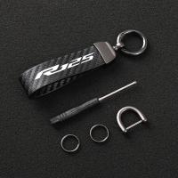 High-Grade Leather Motorcycle keychain Horseshoe Buckle Jewelry for Yamaha YZF R125 YZFR125 YZF-R125 2008-2011 2009 2010