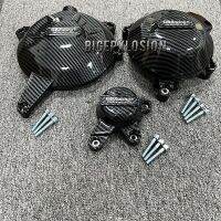 สำหรับ Z650 Z650RS และนินจา650 2017-2023ฝาครอบป้องกันเครื่องยนต์การพิมพ์คาร์บอนไฟเบอร์