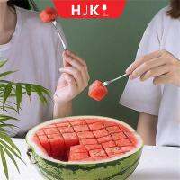 HJKL บ้านในบ้าน แบบพกพาได้ เหล็กไร้สนิม เครื่องมือตัดผลไม้ เครื่องแยกเครื่องปอกเปลือก ที่หั่นแตงโม ที่ตัดแตงโม