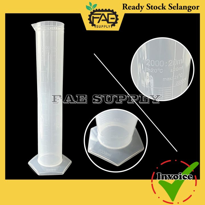 Measuring Cylinder Plastic 2000ml Silinder Penyukat Lazada 8557
