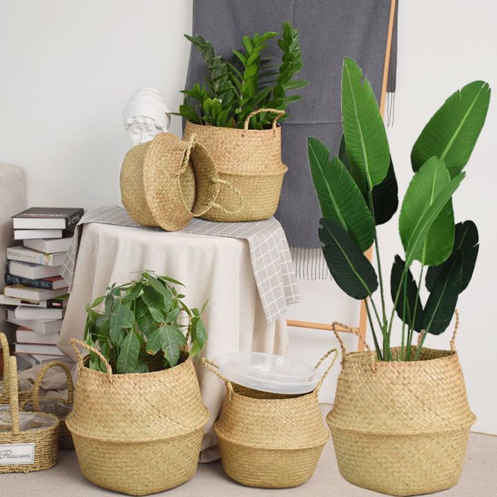 cod-rattan-flower-seagrass-basket-bird-of-paradise-qin-leaf-banyan-turtle-back-folding-storage-large-cross-border