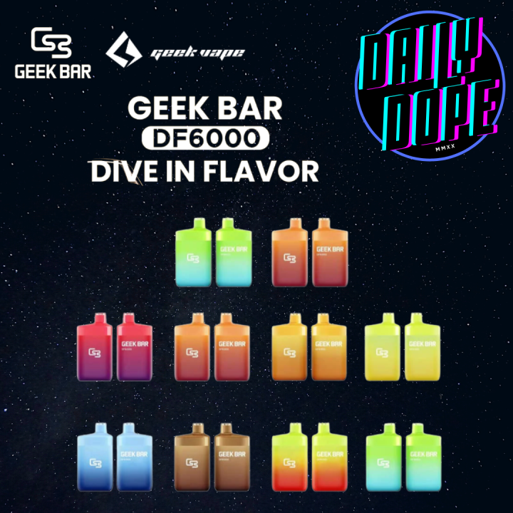{Legit} Geek Bar Df6000 6000 Puffs Disposable Vape 5 Nic 650mah Rechargeable Geekbar