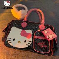 กระเป๋า Sanrio Hello Kitty ใหม่หนัง PU หรูหรากระเป๋าถือดีไซเนอร์ผู้หญิงกระเป๋า Y2k แฟชั่น Babes กระเป๋าแมสเซ็นเจอร์สะพายไหล่กระเป๋าเดินทางผู้หญิง