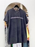 เสื้อยืด Alexanderwang ผ้าดำฟอกรุ่นใหม่ รีดเพชรหน้า-หลัง