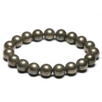 Natural Pyrite 6 8 10mm Round Beads Elastic Line Stretch Beaded celet Fashion Man Woman Genuine Gem Fine Jewelry