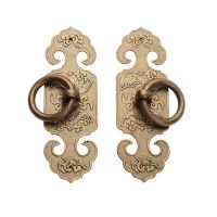 1Pair/2pcs Vintage Farmhouse Style Design Double Door Pull Handles for Cabinet Closet Wood Box Furniture Hardware 100x32mm Screw