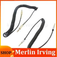 Merlin Irving Shop 1.5m/3M 3.5mm Male to Male Jack Audio spring connector Cable stereo Audio Aux For Car Headphone Speaker extension Wire Cord