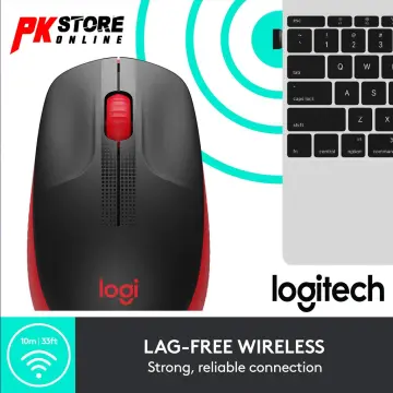 Logitech M190 Full Size Ambidextrous Wireless Mouse Charcoal - Office Depot