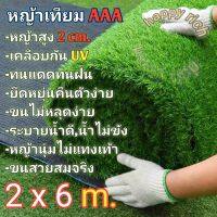 หญ้าเทียมขนาด2x6เมตร AAA ขนสูง2cm. ขนนุ่มพร้อมส่ง Artificial grass size 2x6 m AAA hairs height 2cm.