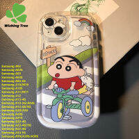 Crayon Shin-Chan เคสมือถือโปร่งแสงสำหรับ Samsung A02 A02S A03 A03S A04 A20 A10 A04S A50 M11 A11 A23 A14 A50S A30นุ่ม TPU ป้องกันการตก