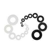 100pcs Black White Plastic Nylon Flat Washer M2 M2.5 M3 M4 M5 M6 M8 M10 M12 Plane Spacer Insulation Gasket Ring For Screw Bolt Nails  Screws Fasteners