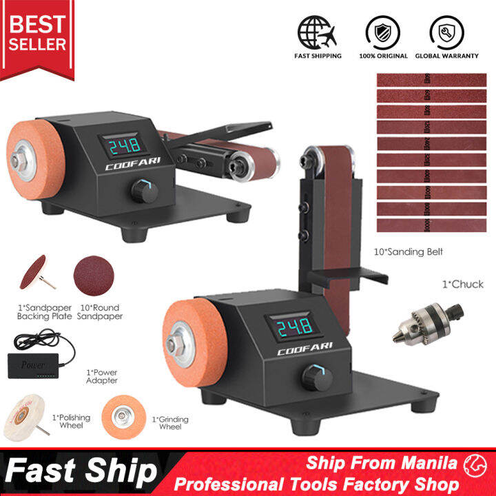 COOFARI 2in1 Grinder Electric Belt Sander DIY Sander Polisher 775/795 Motor Belt Sander
