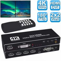 2x2 HDMI DVI Video Wall Controller 1X4 1X3 2X1 3X1 4X1วิดีโอหลายตัว scren คอมพิวเตอร์ Switcher splicer 180 ° flip