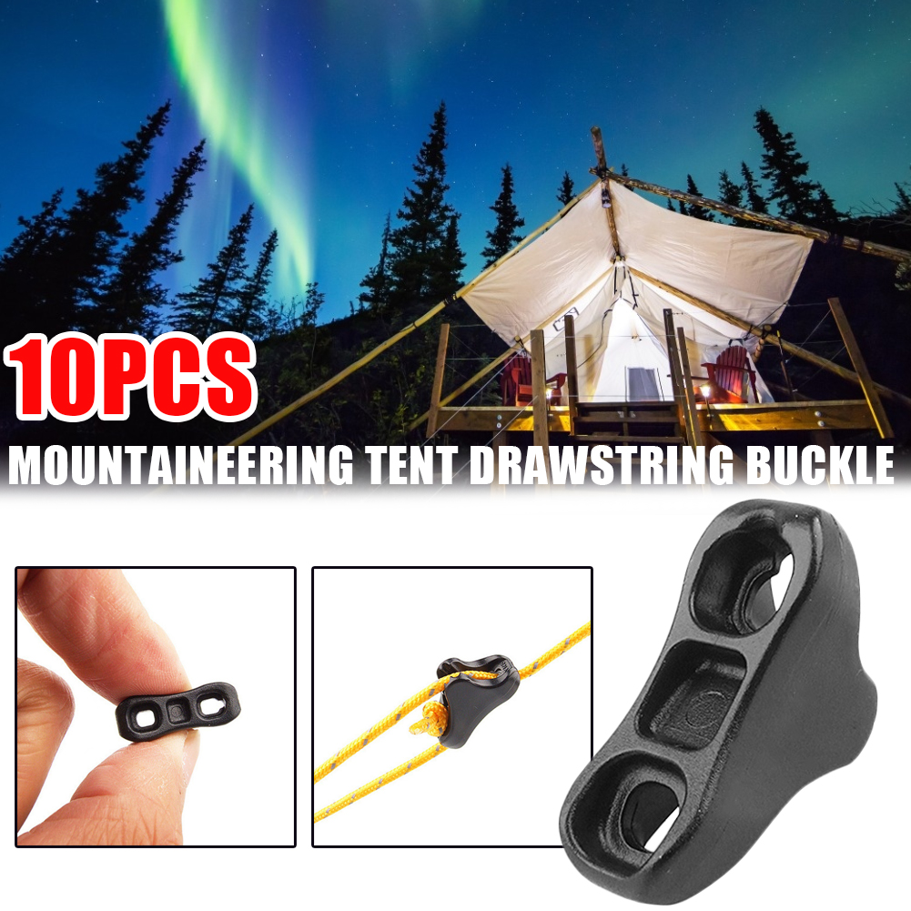 Camping Tent Fastener Rope Buckles Triangle Anti Slip Cord Adjuster Tools 