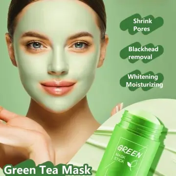 Green Tea Face Mask, Green Tea Cleansing Mask for Face, Exfoliating Mask,  Removes Blackheads And Deep Cleansing Oil Control And Anti-Acne Solid And