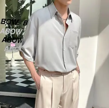 Korean Oversized Waffle Shirt for Men