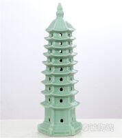 พระพุทธรูปเซรามิกไทเฉิงเคลือบสีเขียว TC-H03หอคอยเชง