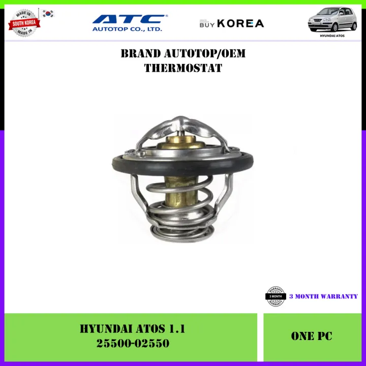 (AT3) Hyundai Atos 1.1 Korea Aftermarket Thermostat (2550002550) Lazada