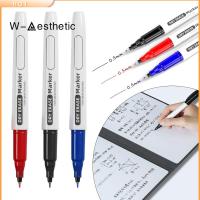 W-AESTHETIC 6pcs/set แบบแห้งเร็ว แปรงปากกา ศิลปินศิลปะ กราฟฟิตี ปากกาไวท์บอร์ด สามารถลบได้ มาร์กเกอร์ศิลปะ ปากกามาร์กเกอร์