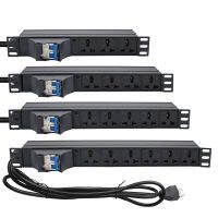 ปลั๊กไฟ PDU รางปลั๊กไฟ 2 - 10 ช่อง รุ่น 16A แบบมีเบรกเกอร์ Power Distribution Unit For Cabinet Mount