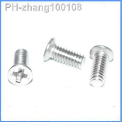 50pcs M5 phillips thin countersunk bolts 6mm-8mm head OD small flat screws stainless steel male screw 5mm-30mm Length
