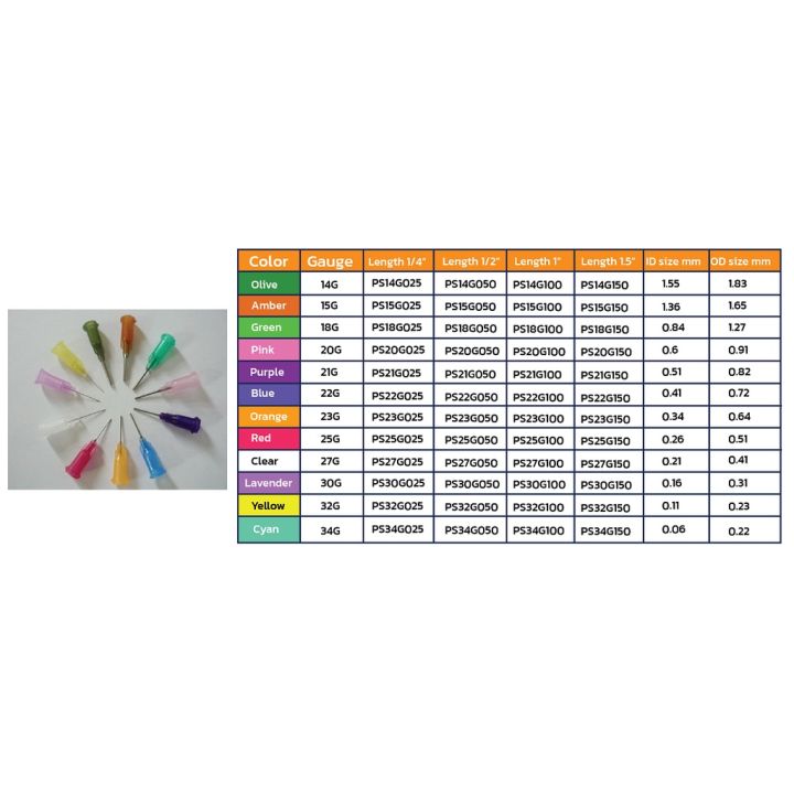 เข็มหยอดกาวปลายสแตนเลส-เข็มหยอดของเหลว-dispensing-tip-50ชิ้น-1กล่อง