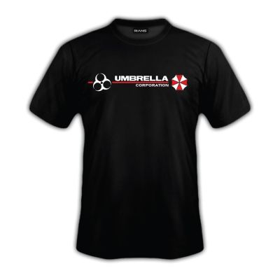 Men T Shirt UMBRELLA CORPORATION Resident Evil Logo Right Baju Hitam