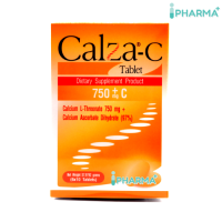 หมดอายุ 26/4/24 CalZa C Tablet แคลซ่า ซี แคลเซียม แอล- ทรีโอเนต 750 mg. + ซี ชนิดเม็ด 60 เม็ด [IIPP]