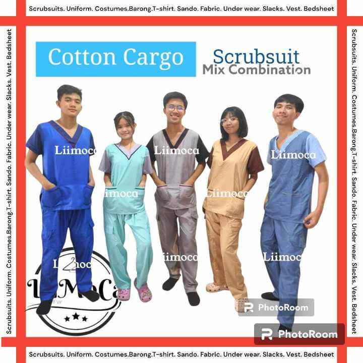 Liimoca S New Scrubsuits Canadian Cotton Mixco Terno Random Colors Batch 1 Lazada Ph