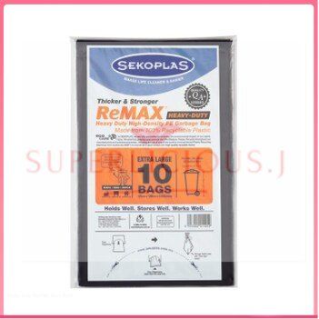 SEKOPLAS Heavy-Duty ReXTRA HDPE Garbage Bags XL (10pcs)