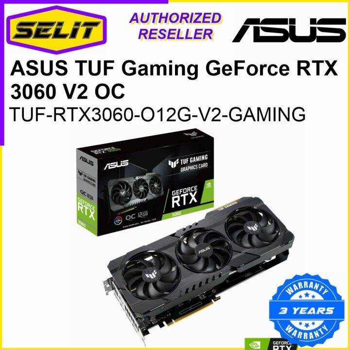 ASUS TUF Gaming GeForce RTX 3060 V2 OC Edition 12GB GDDR6 Nvidia ...