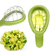 Avocado Slicer Melon Fruits Vegetable Cutter Stainless Steel Kitchen Hand Tool Gadgets Dice Cube